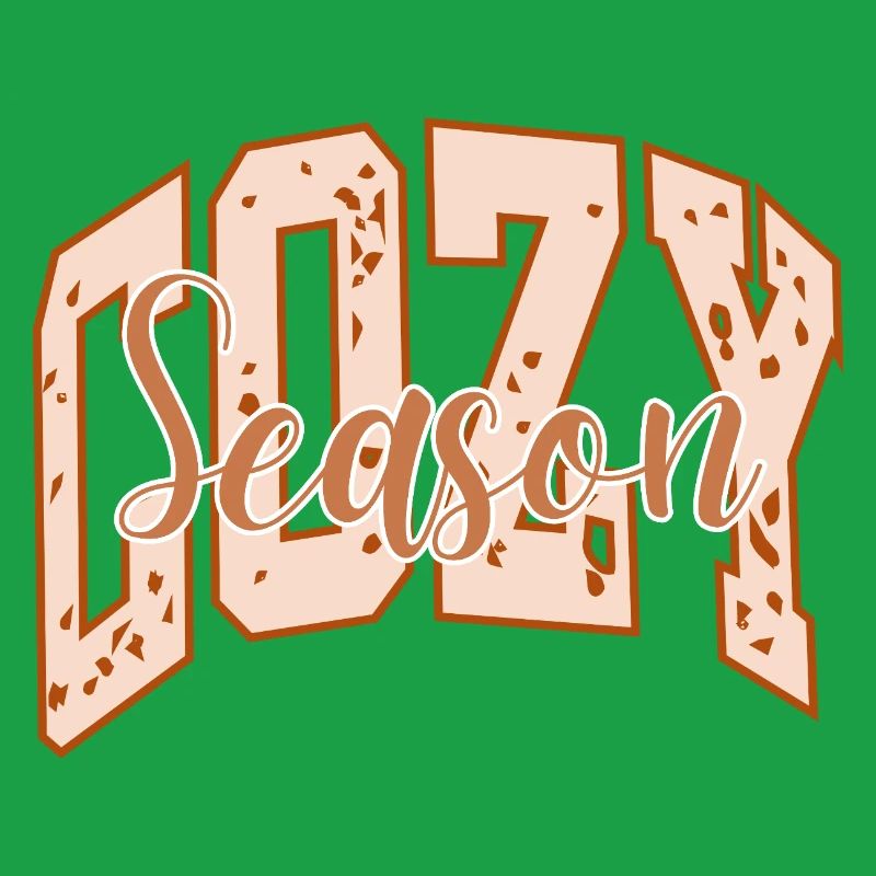 Cozy season exploded pattern and bold typography