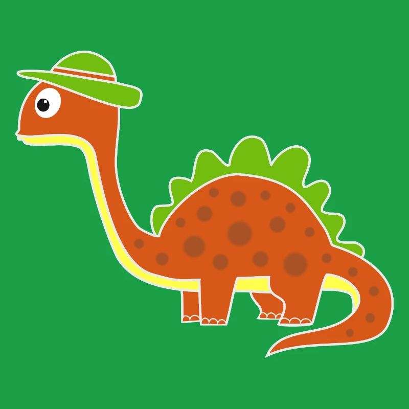 Funny dinosaur with dots