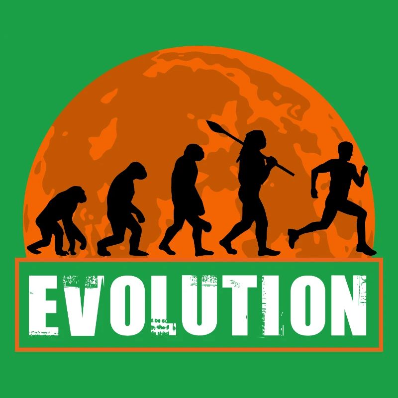 Running Man Evolution Funny Runner Tee Marathon