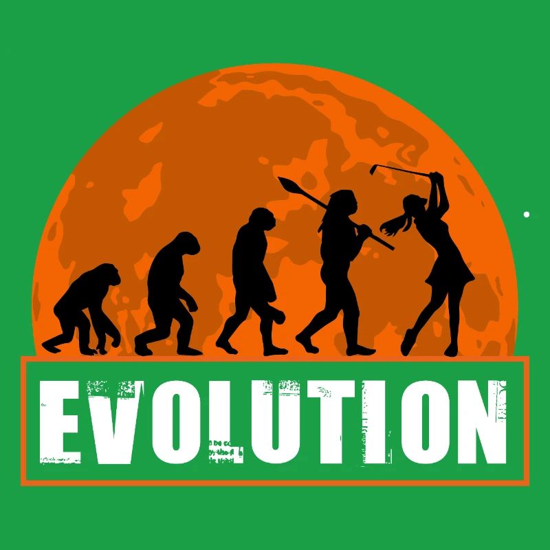 Évolution du golf, fille golfeuse Joueuse de golf cadeau