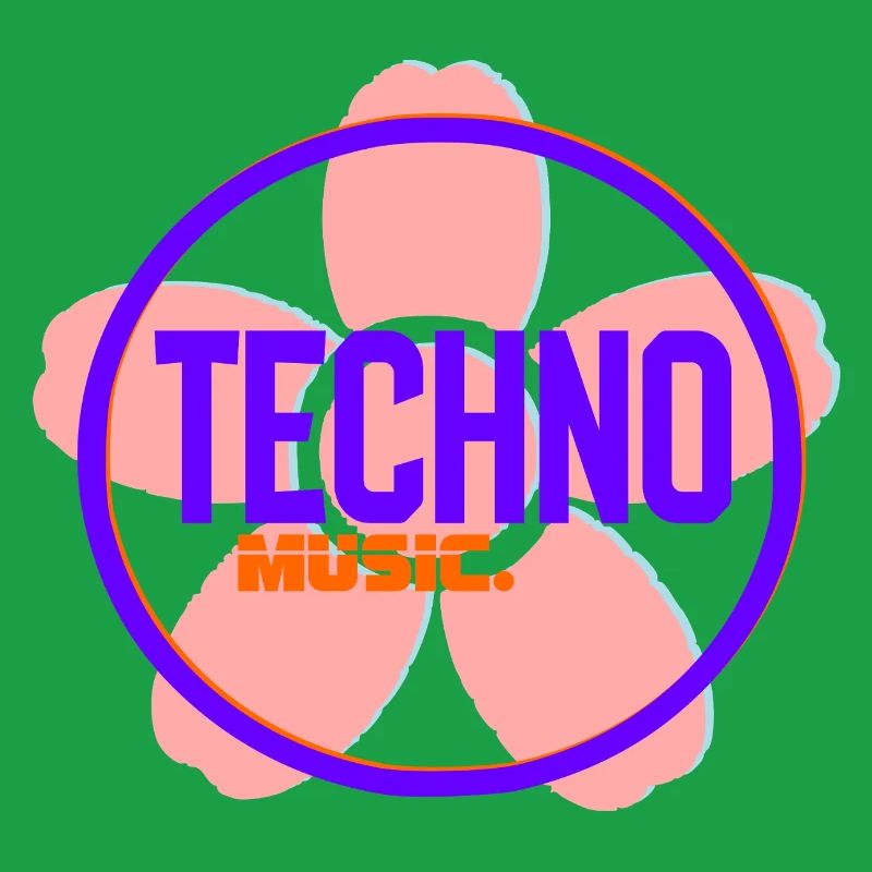Techno Circle Neon Logo