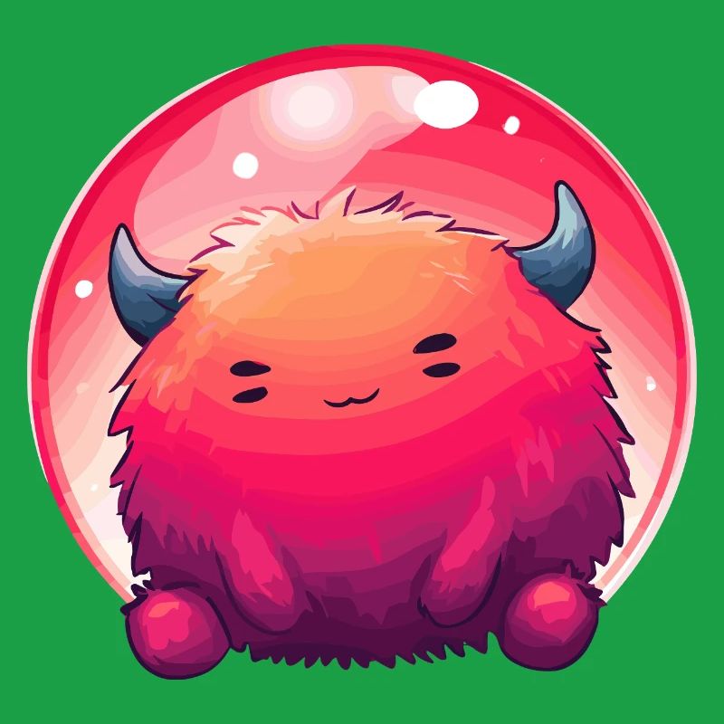 Fluffy Monster Face Gradient