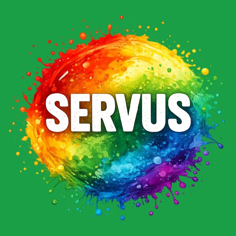Bunte Farbexplosion SERVUS