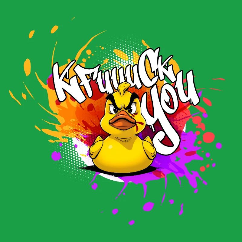 Graffiti Duck : Une explosion de couleurs