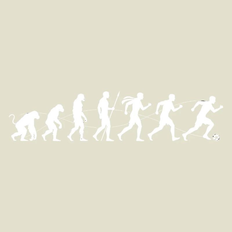 Evolution Lauf Silhouette zum Fussball