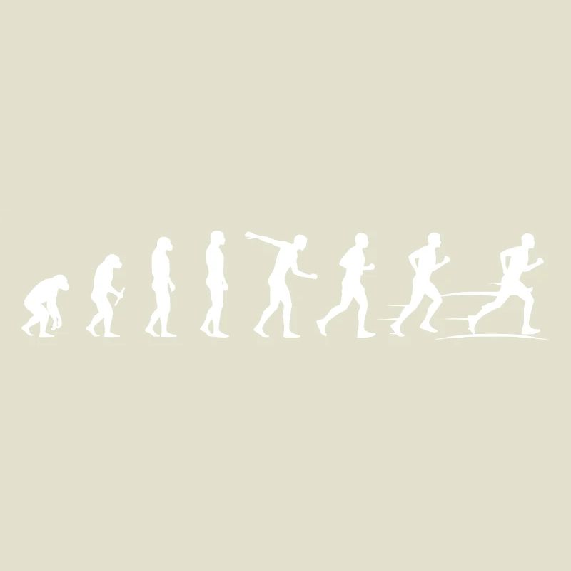 Evolution der Bewegung - Läufer Marathon 