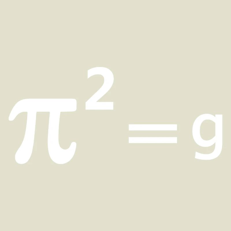 Funny Math Joke Pun - Pi Joke pi squared = g Maths