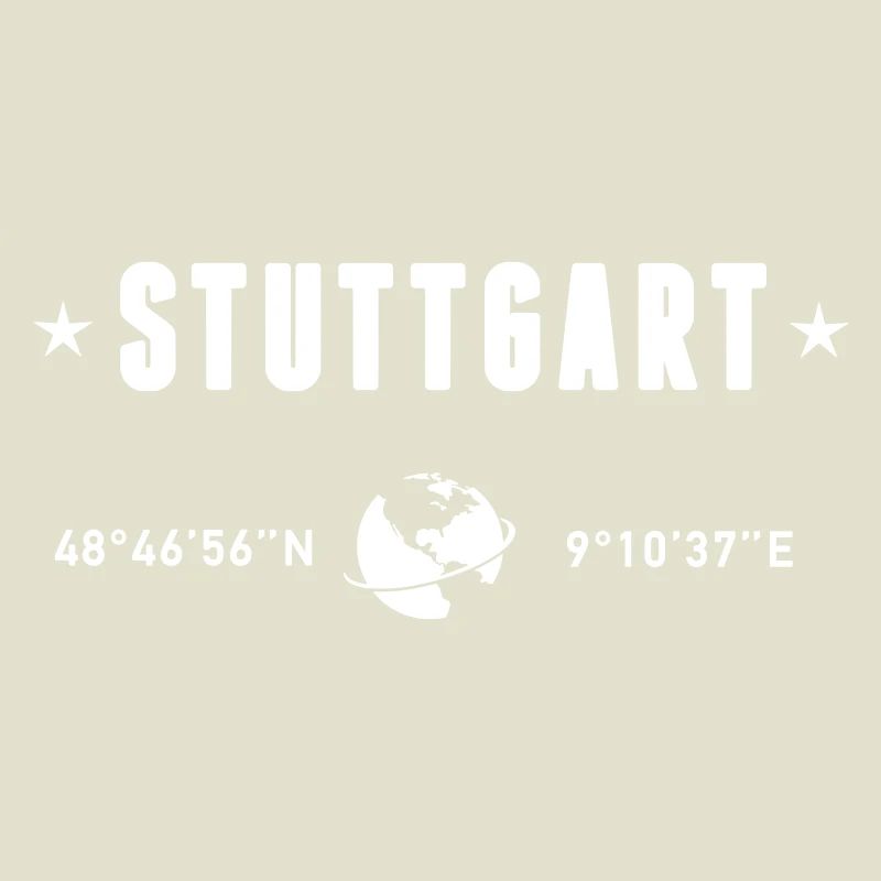 Stuttgart Germany Coordinates Gps Globe White