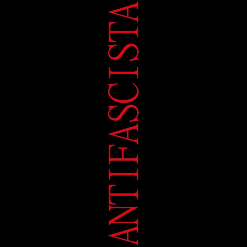 Lettrage antifasciste vertical en lettrage rouge