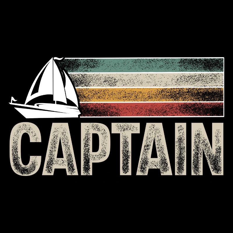 Captain Sailing Sailor Retro Vintage