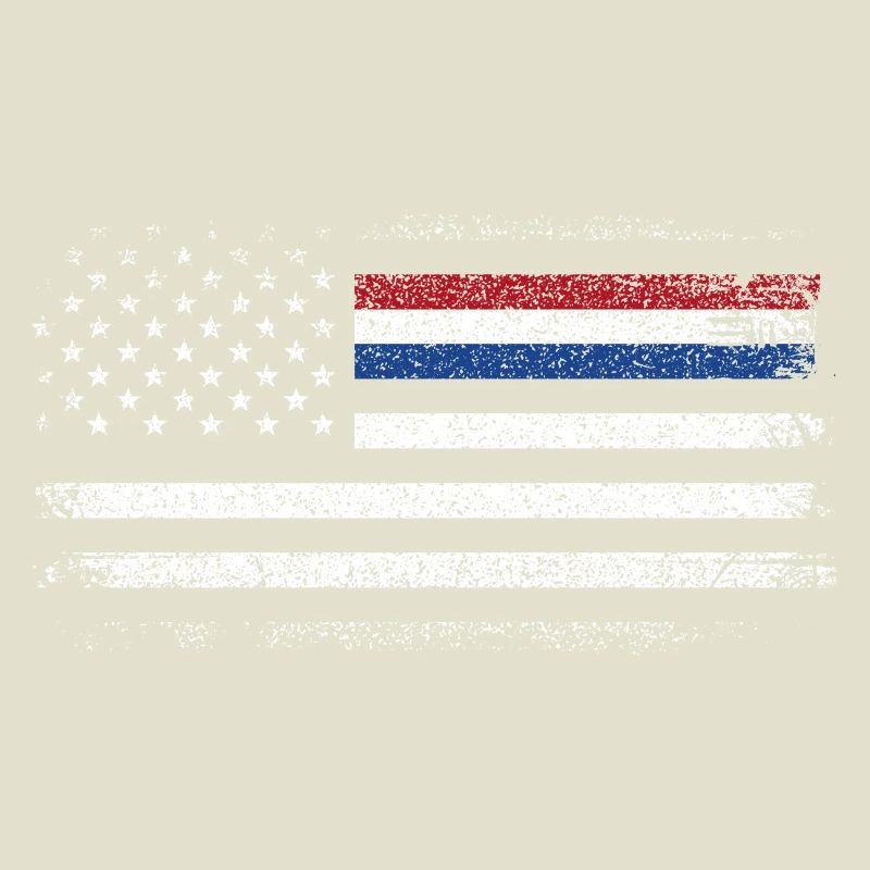 Drapeau américain robuste avec accent bleu