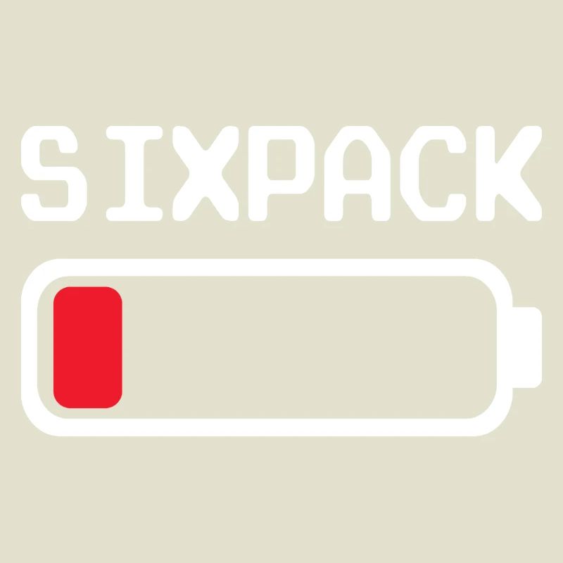 Six-pack – Fun outfit with a low battery