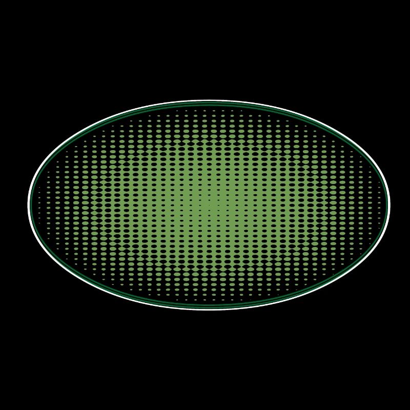 Oval green dots, with frame