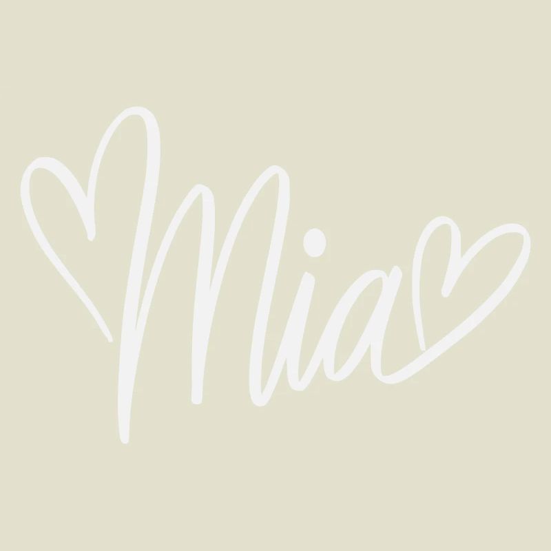 Mia Namendesign mit Herzen