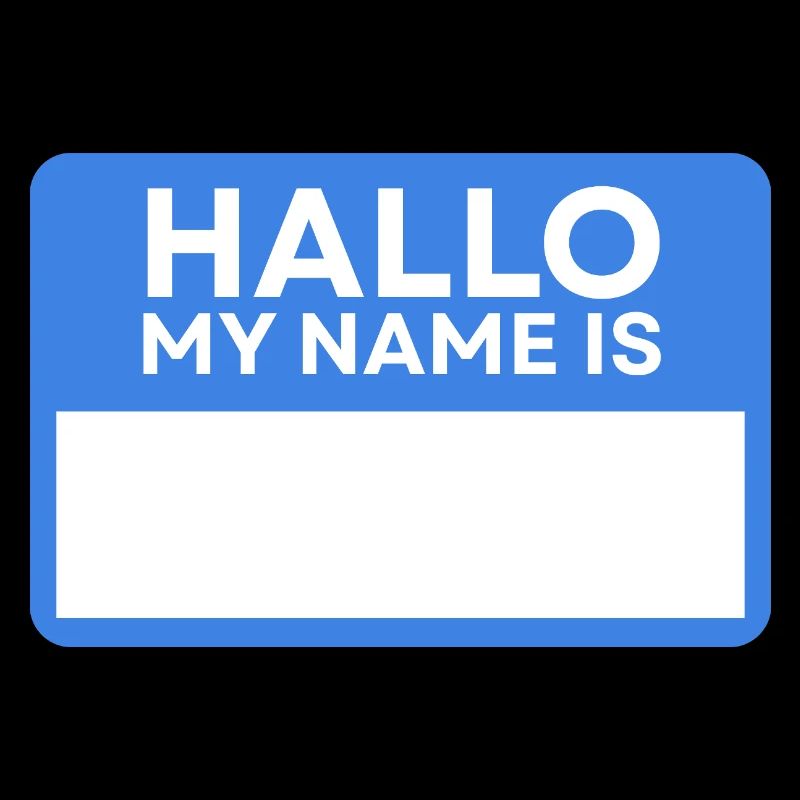 Hello Name Blue Name Badge