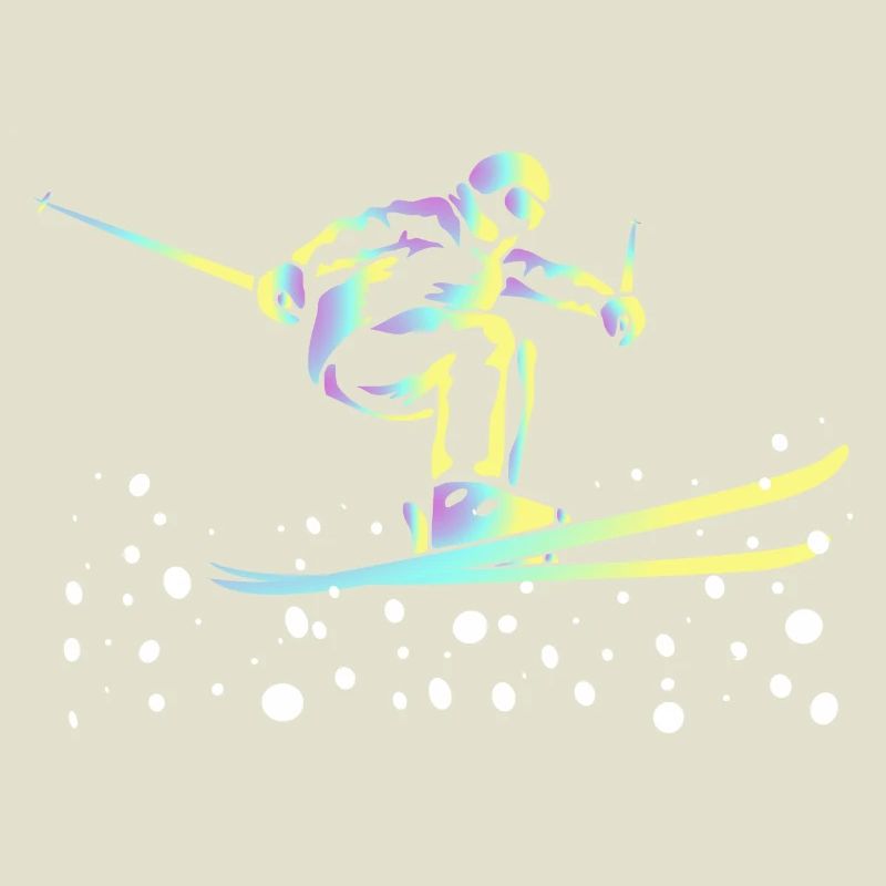 Saut à ski Neon Gradient