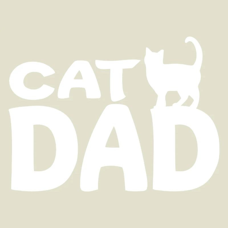 Papa Chat Silhouette Blanc