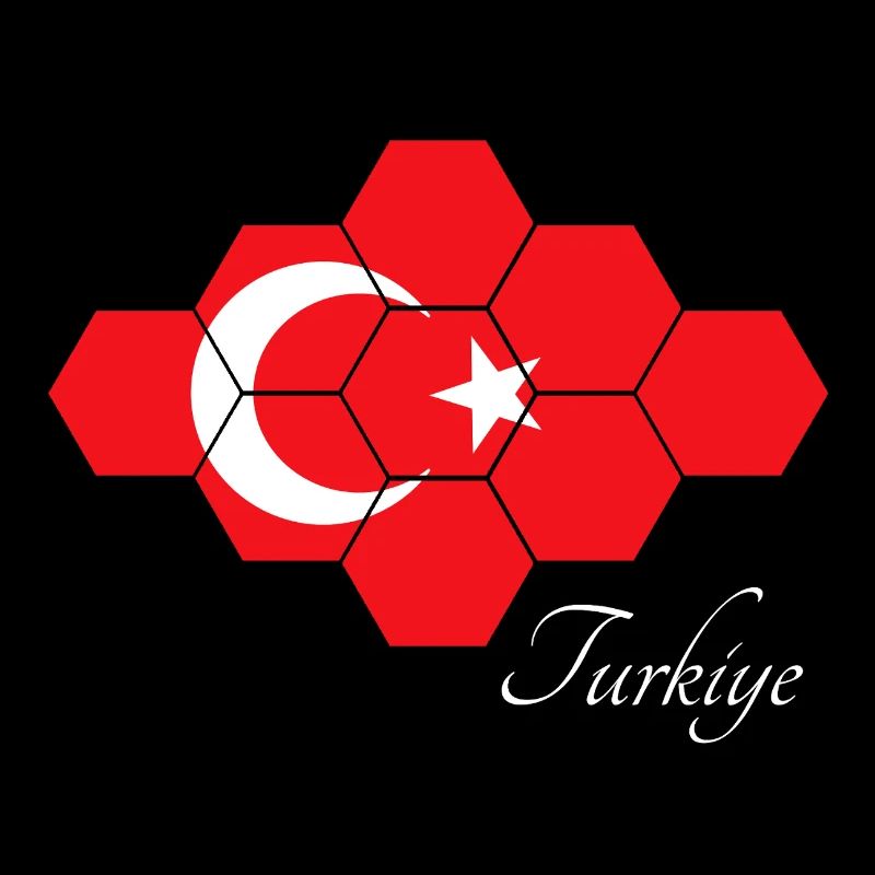 Art hexagonal du drapeau turc