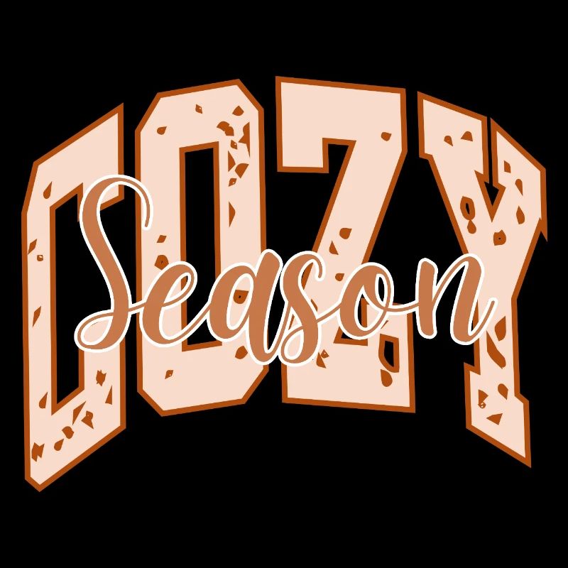 Cozy season exploded pattern and bold typography