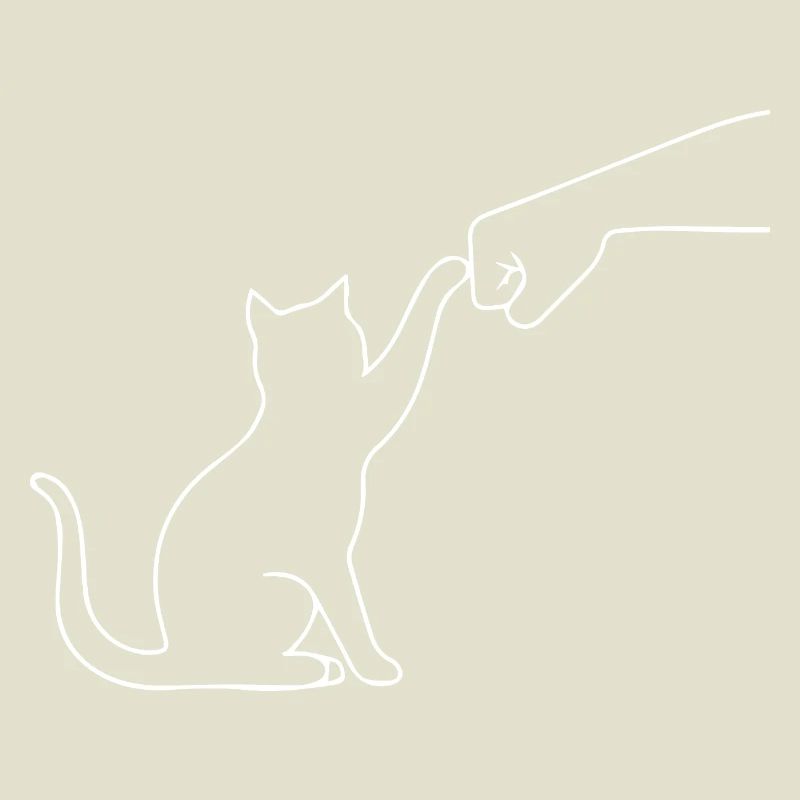 Patte de chat drôle