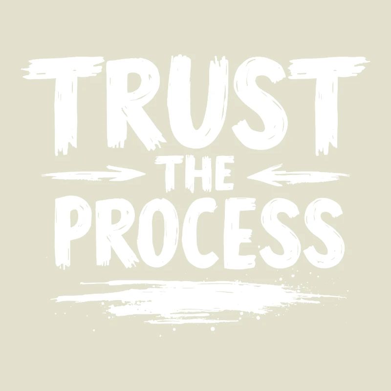 Faites confiance au processus : Lettrage avec graphisme flèche