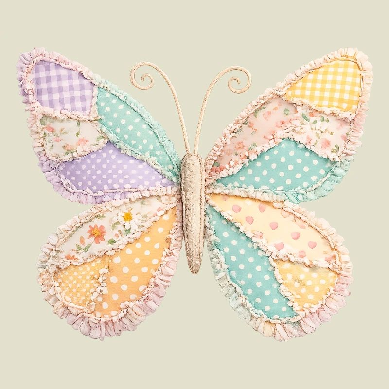 Cottagecore vintage Patchwork Papillon