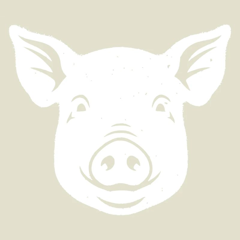 Pig Head Face Farm Vector