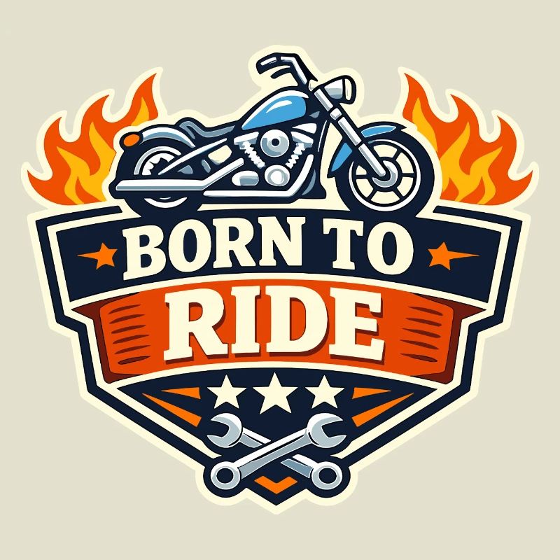BornToRide Motorcycle Logo