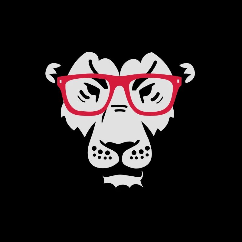 lion glasses nerd