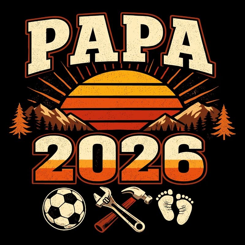 Papa 2026 Loading Geschenk Werdender Vater