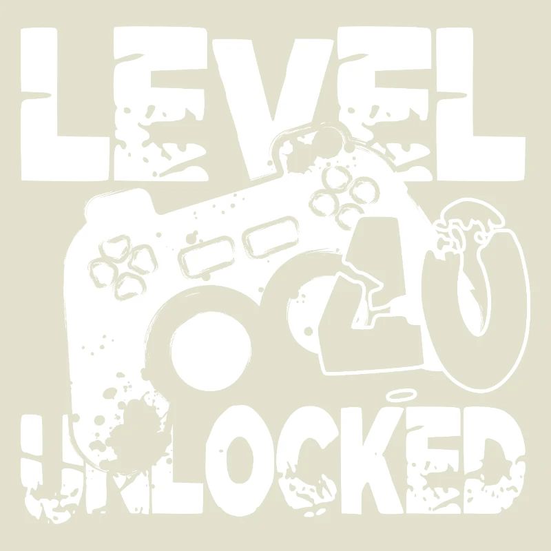 Level 40 Controller Grafik schwarz weiss