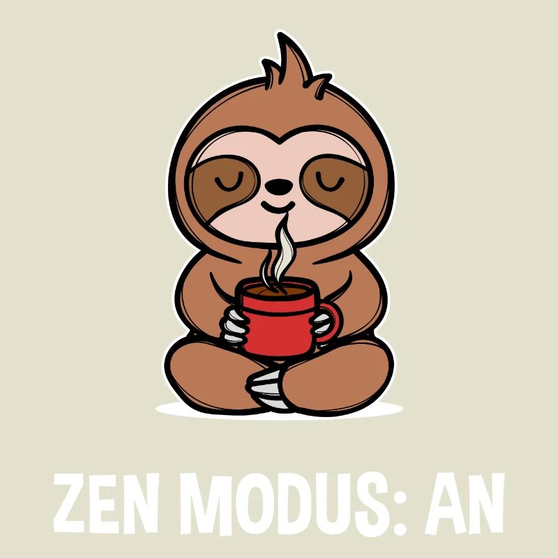 Sloth Saying Caffeine Coffee Coffee Drinker