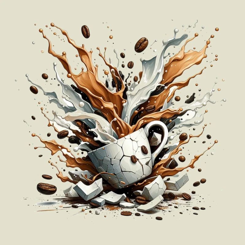 Explodierter Kaffee - 100 % Koffein