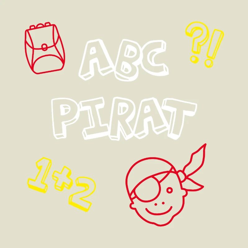 ABC Pirat Einschulung Schule Comic Kinder Feier