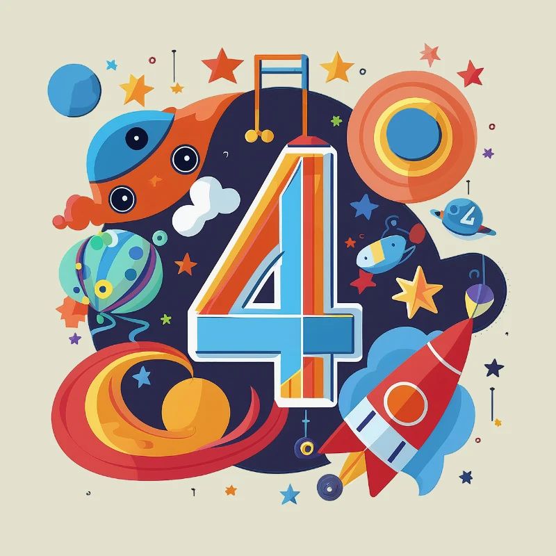 Monde de fusées du 4e anniversaire de l’espace