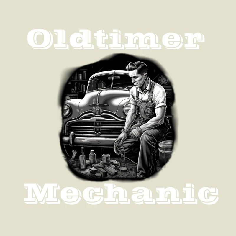 Oldtimer Mechanic weiß