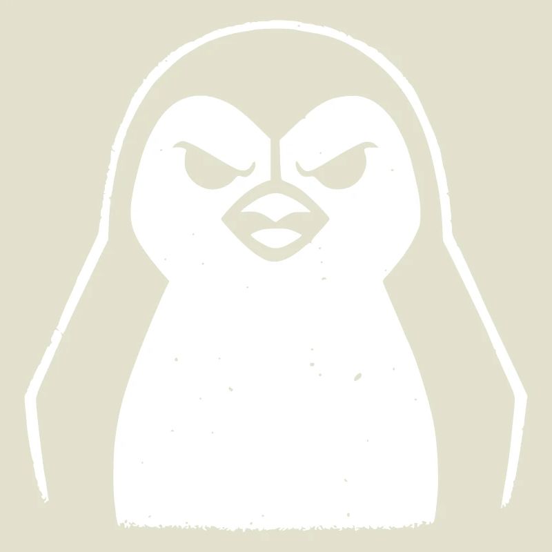 pinguin stencil grunge minimalistisch-vector Linux