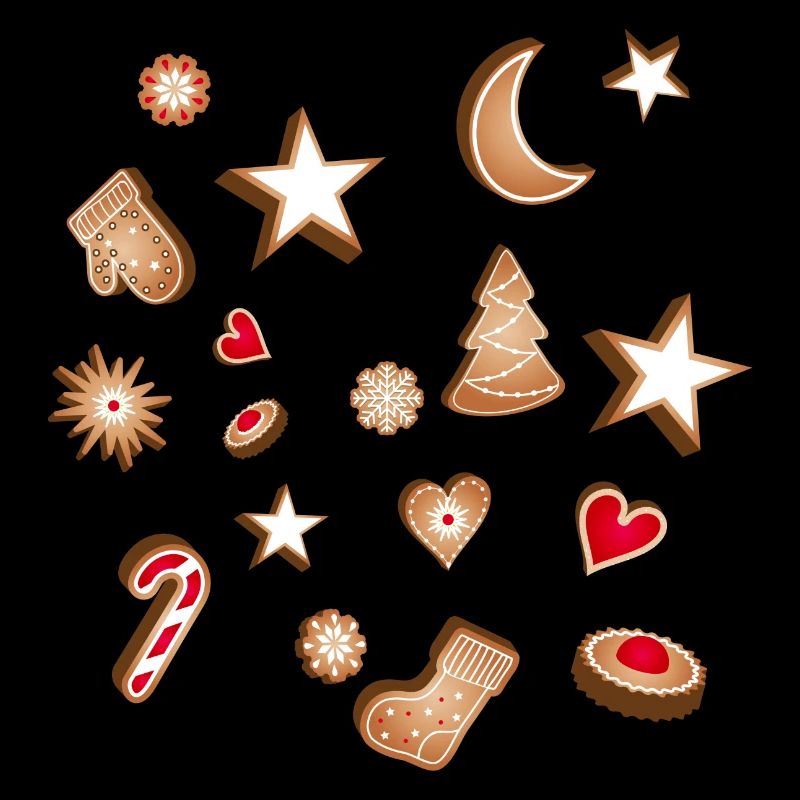 beaux biscuits de Noël décorés sucrés