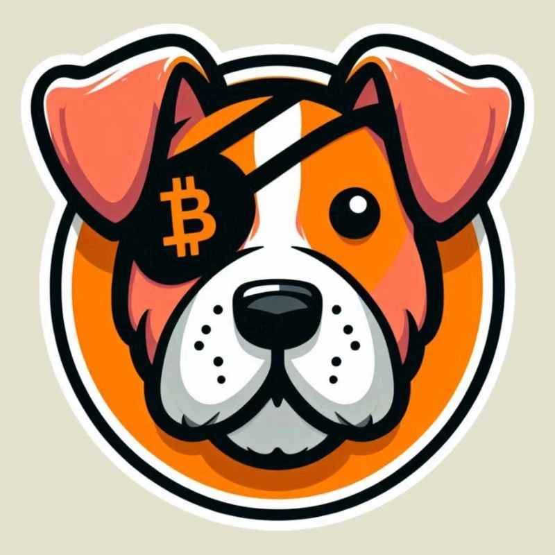 Chien avec cache-œil Bitcoin