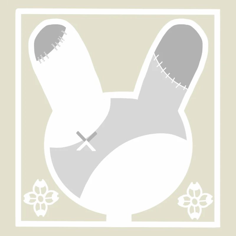 Patchwork Bunny Silhouette
