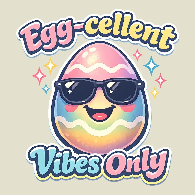 Egg Cellent Vibes Only Easter Easter Egg