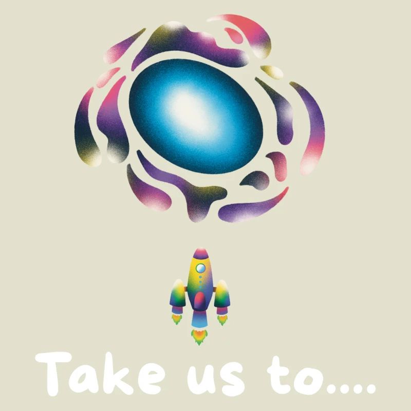 Neon Galaxy Rocket