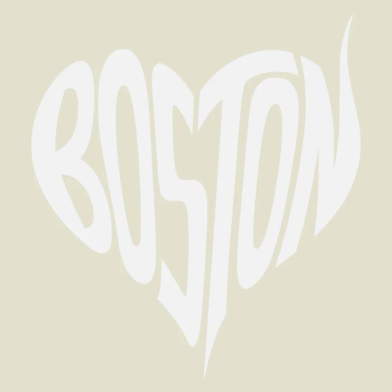 Typographie du cœur de Boston