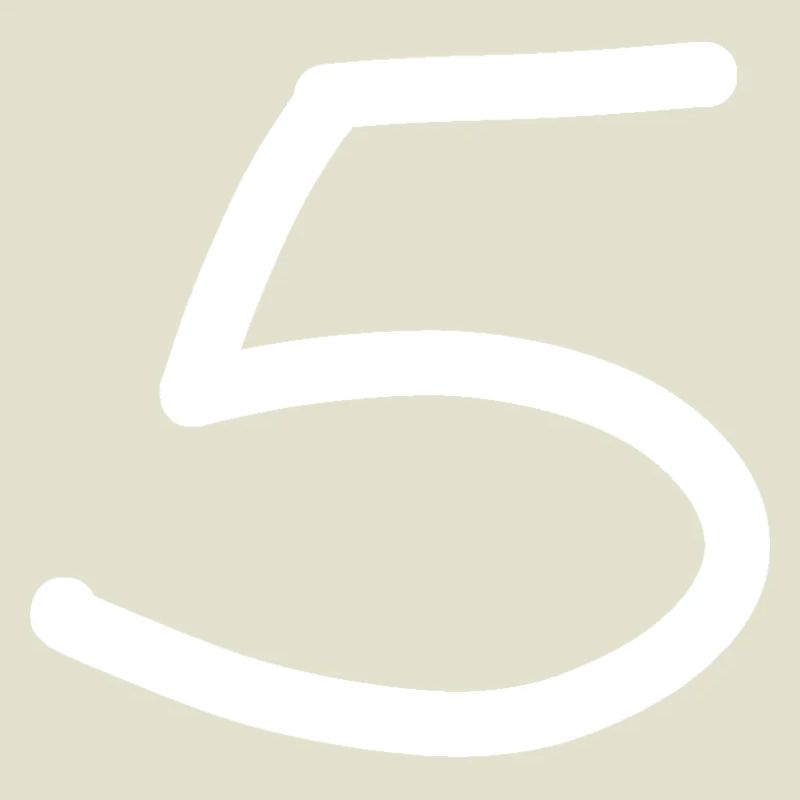 5 five number birthday white