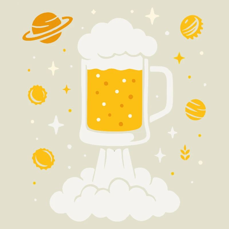 Fusée à bière dans l’espace