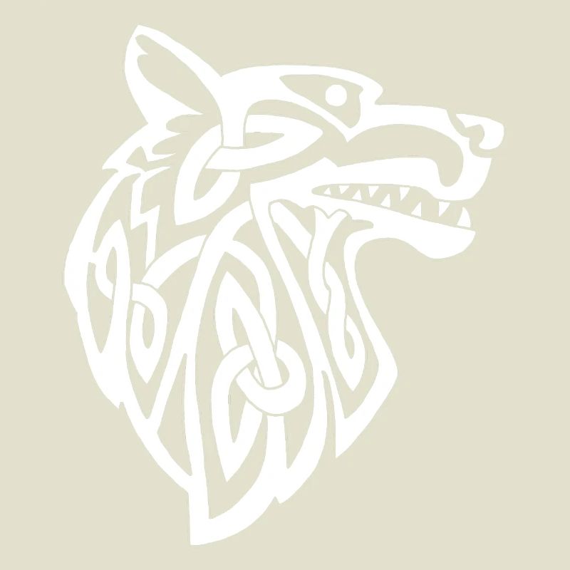 Wolf weiß Wikinger