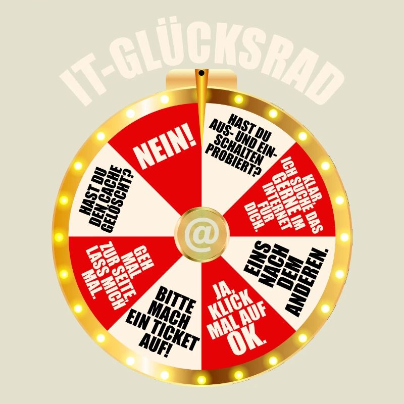 IT Support Glücksrad Service Desk IT Helpdesk Nerd