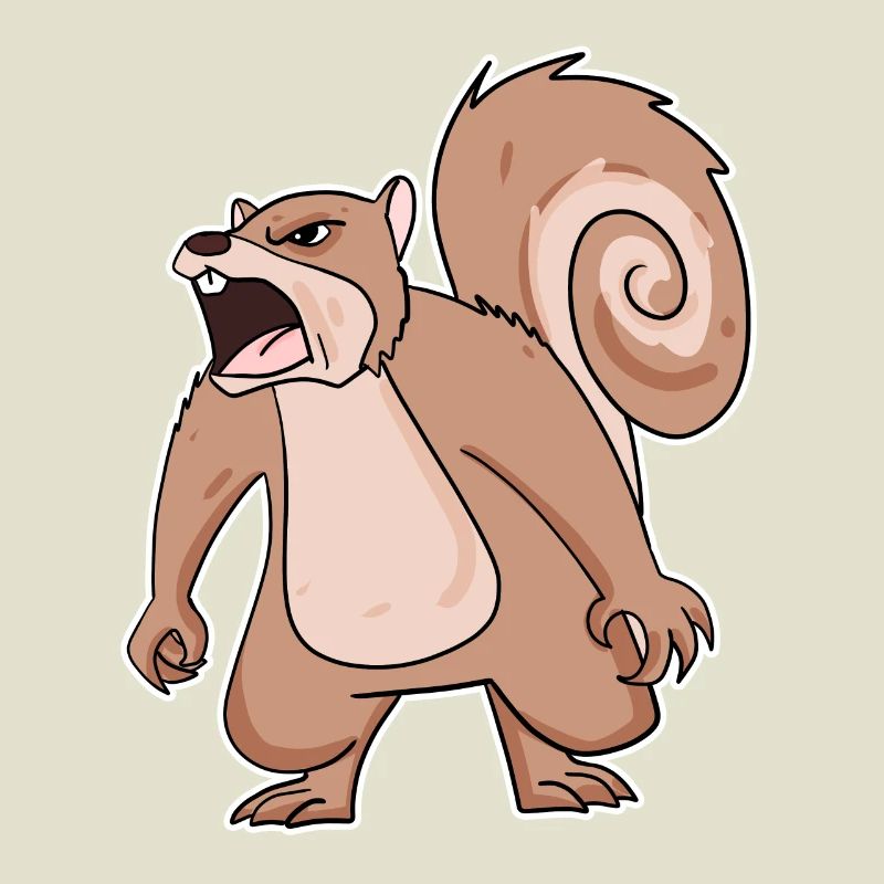 wütendes Eichhörnchen