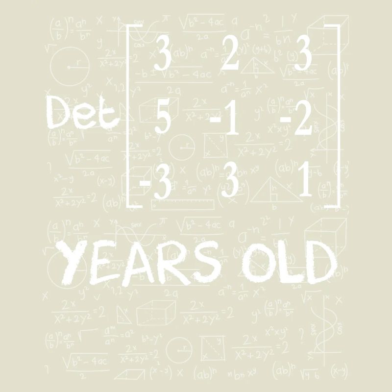 53rd birthday 53 years matrix determinant