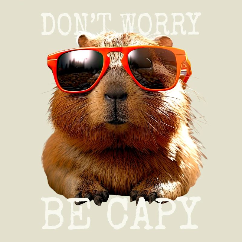 Capybara Dont Worry Be Capy Capybara Rodent